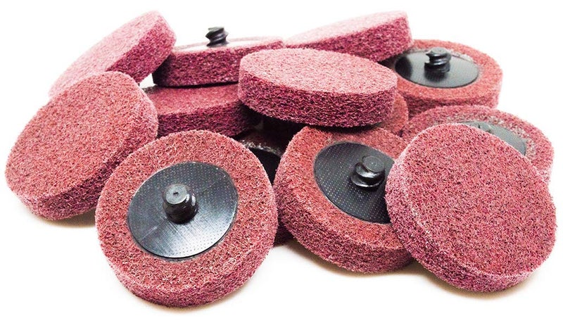 Benchmark Abrasives 2 Inch Sanding Discs Quick Change Aluminum Oxide Surface Preparation Wheels Polishing Wheel for Drill, Die Grinder Sanding Disc Paint Stripper & Removal - (10 Pack), Maroon - Fine - Image 1