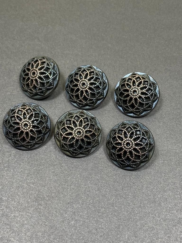 Karan Tuhafiye Karan Haberdashery Cardigan Vest Button, Metal Button, Antique Copper, 1.8 cm, Set of 6 - Image 5