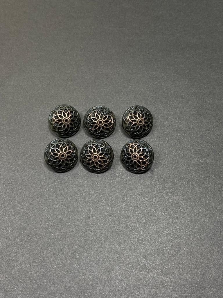 Karan Tuhafiye Karan Haberdashery Cardigan Vest Button, Metal Button, Antique Copper, 1.8 cm, Set of 6 - Image 3