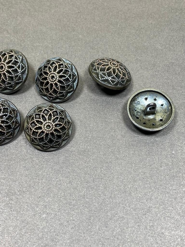 Karan Tuhafiye Karan Haberdashery Cardigan Vest Button, Metal Button, Antique Copper, 1.8 cm, Set of 6 - Image 1