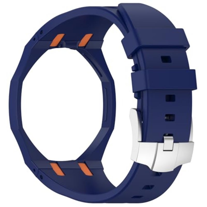 حزام ساعة من السيليكون متوافق مع AP x Swatch Royal Pop Watch سوار معصم بديل مقاوم للماء، حزام ناعم قابل للتحويل مع تصميم تاج الساعة 12 - Image 2