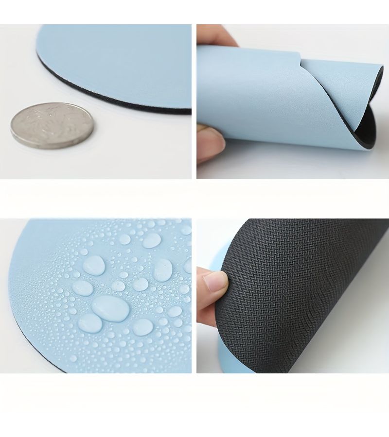 Dark Blue Cloud Shape Mouse Pad With Wrist Rest Support - Image 3