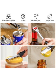 HaHaHai 2pcs Adjustable Jar Opener for Weak Hands, Multifunctional Portable Jar Lid Gripper, Stainless Steel Can Opener for Home Kitchen Gadgets, for Most Jar Lid Sizes, Kitchen Canning Tools for Seniors  - Image 5