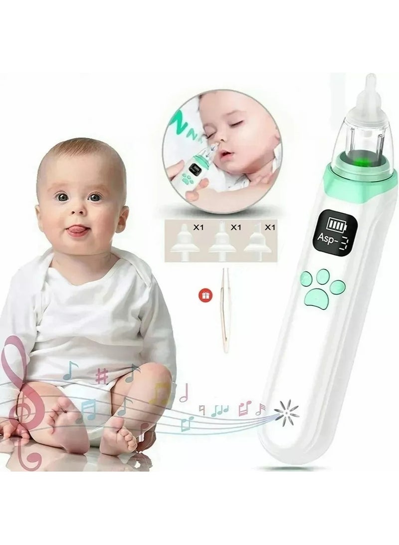 ONETO Electric Silent Baby Nasal Aspirator Automatic Nose Cleaner With Silicone Nose Tips Music Soothing Function Rechargeable Portable Nasal Aspirators - Image 1