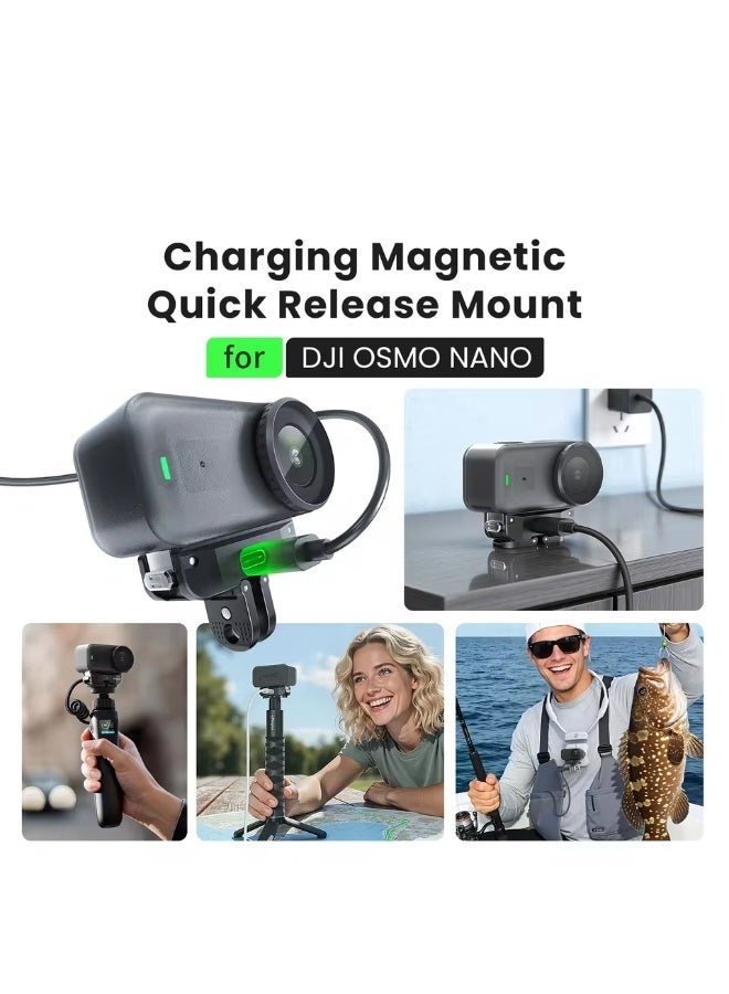 aMagisn Magnetic Qucik Release Two Claw Charging Adapter Mount For DJI OSMO Nano Accessories Dual Claw Interface - Image 1
