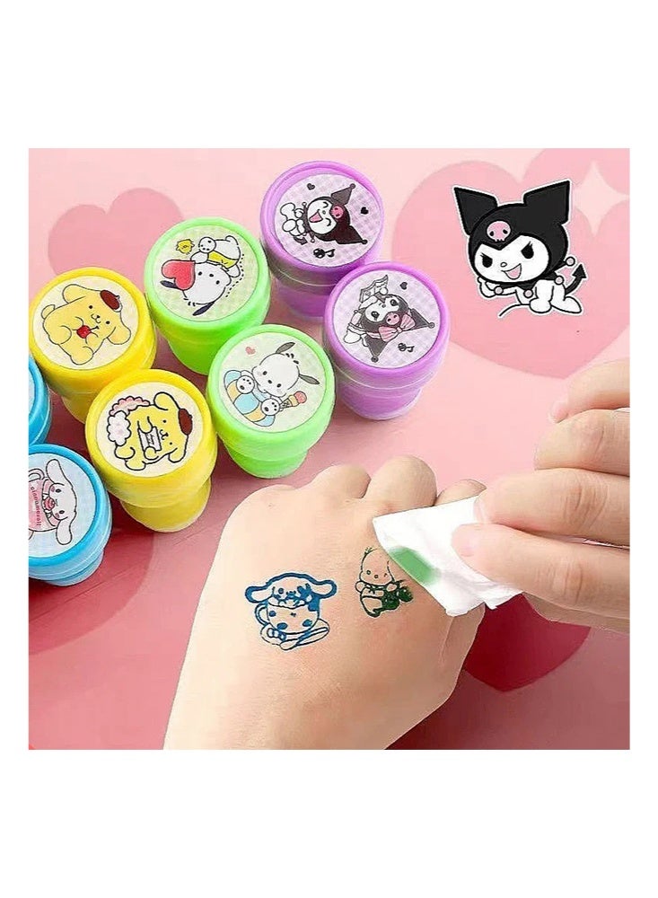 10Pcs Cute Kuromi Stamps for Kids – Self Inking Washable Stamps, Pompompurin Face Seal for Scrapbook, DIY Crafts, Birthday Gift, Party Supplies, Classroom Rewards - Image 4