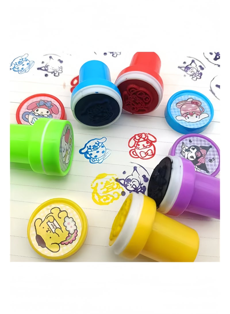 10Pcs Cute Kuromi Stamps for Kids – Self Inking Washable Stamps, Pompompurin Face Seal for Scrapbook, DIY Crafts, Birthday Gift, Party Supplies, Classroom Rewards - Image 2