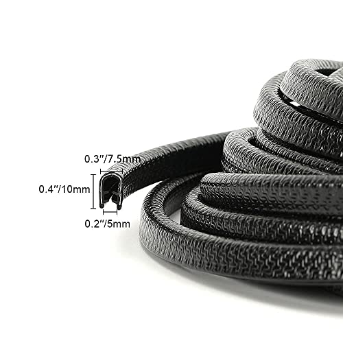 Winunite 32.8Ft(10M) Car Door Edge Guards Black, Includes Rubber Mallet, Fits Most Vehicles, No Glue Required, Fade-Resistant, U-Shaped Automotive Trim Car Door Edge Protector for Trucks SUV Sedans - Image 5