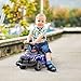Aosom Kids Push Ride On Car with Working PA System and Horn Police Truck Style FoottoFloor Sliding Car for Boys and Girls with UnderSeat Storage for 18 Months to 5 Years Old Blue - Image 4