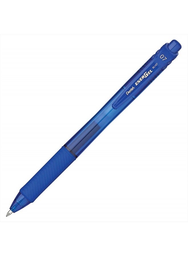 Pentel قلم جيل سائل قابل للسحب EnerGel-X، 0.7 مم، أزرق، عبوة من 12 - Image 1