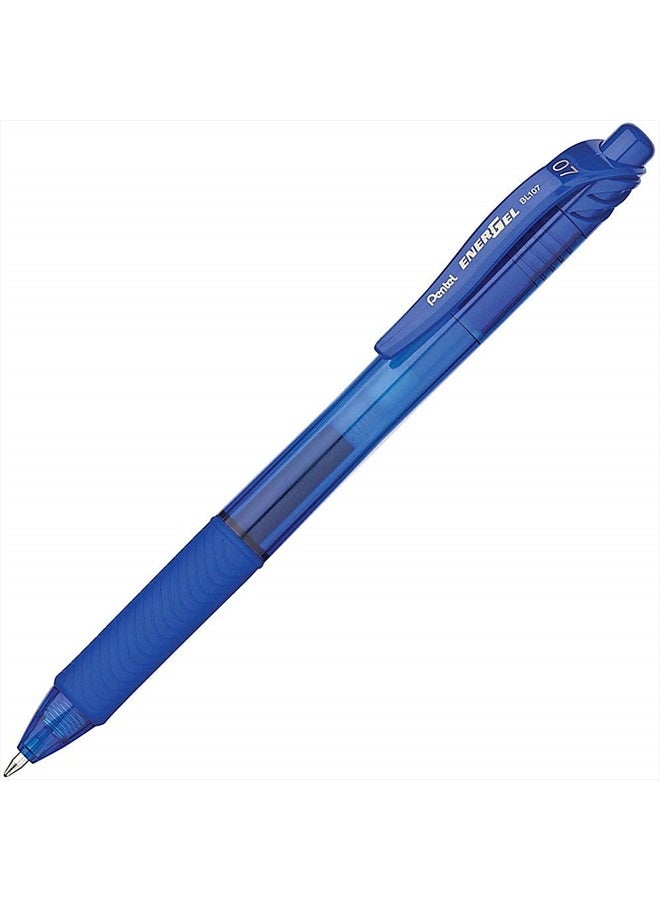 Pentel قلم جيل سائل قابل للسحب EnerGel-X، 0.7 مم، أزرق، عبوة من 12 - Image 2