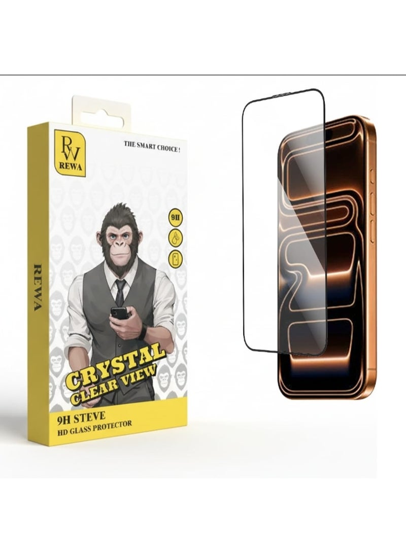 REWA Tempered Glass Screen Protector for Apple iPhone 17 Pro Max 5G (2025) – Ultra HD Clarity, Full Glue Adhesive, Edge-to-Edge Full Cover Protection, Anti-Scratch, Bubble-Free, Precision-Cut Fit, Enhanced Durability & Smooth Touch Sensitivity - Image 1
