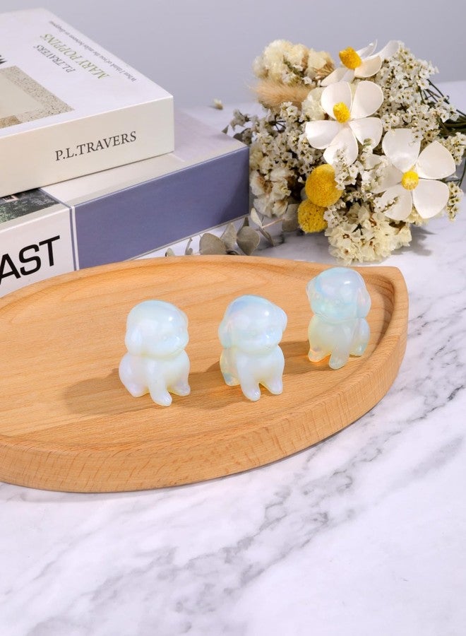 CrystalTears Opalite Crystal Dog Figurine Gifts for Women Dog Lovers Men, 1.5” Healing Gemstone Dogs Puppy Statue Ornament for Home Office Decor Lucky Crystals Dogs Gifts for Christmas - Image 4