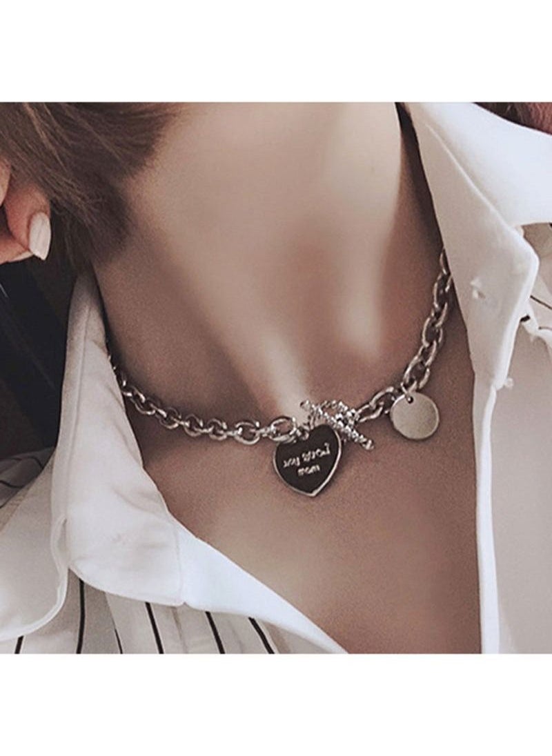 NIBEMINENT - Creative Heart Pattern Chain Necklace - Image 1