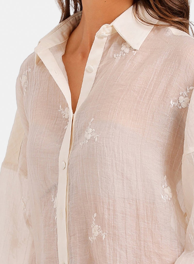 Carina Embroidered Wide-Leg Pyjama - Image 5