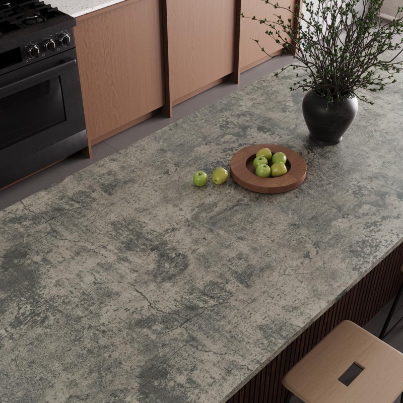 VaryPaper 32''x118'' Cracked Concrete Wallpaper Peel and Stick Grey Textured Wallpaper Cement Contact Paper Self Adhesive Waterproof Thick Concrete Wall Paper Roll for Bedroom Countertops Fireplace - Image 2