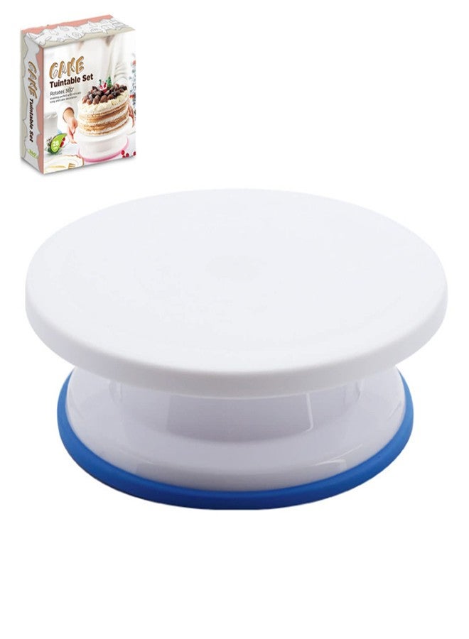 Nikou Cake Stand, 11 Inch Rotating Cake Turntable, Turns Smoothly Revolving Cake Spinner Stand,Cake Decorating Stand Plastic Cake Turntable Rotating Cake Base for Cake Frosting - Image 1
