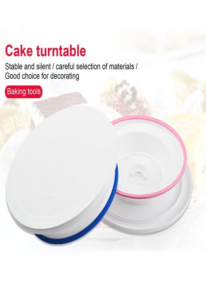 Nikou Cake Stand, 11 Inch Rotating Cake Turntable, Turns Smoothly Revolving Cake Spinner Stand,Cake Decorating Stand Plastic Cake Turntable Rotating Cake Base for Cake Frosting - Image 2