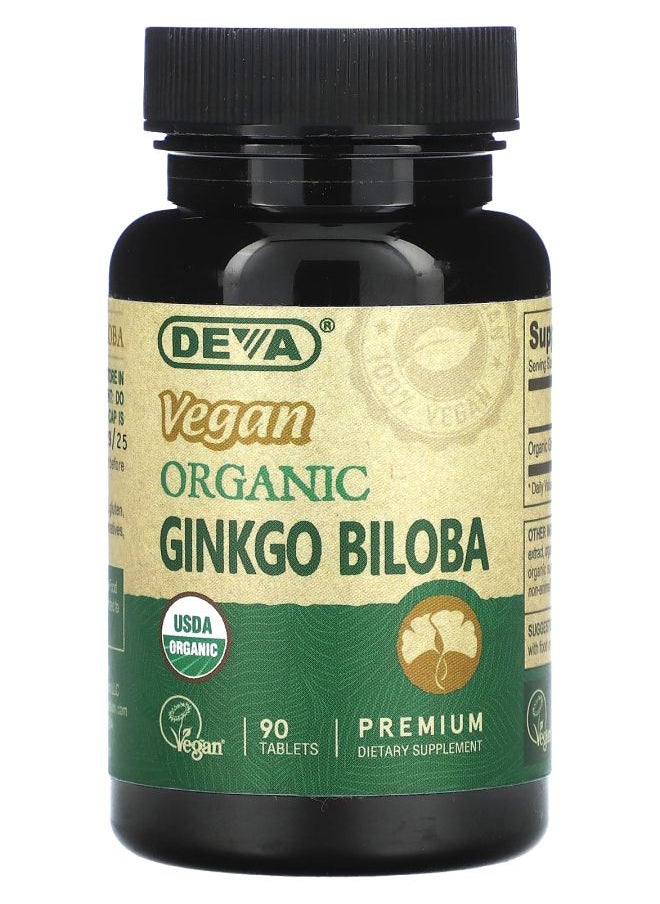 Deva Vegan Organic Ginkgo Biloba 90 Tablets 