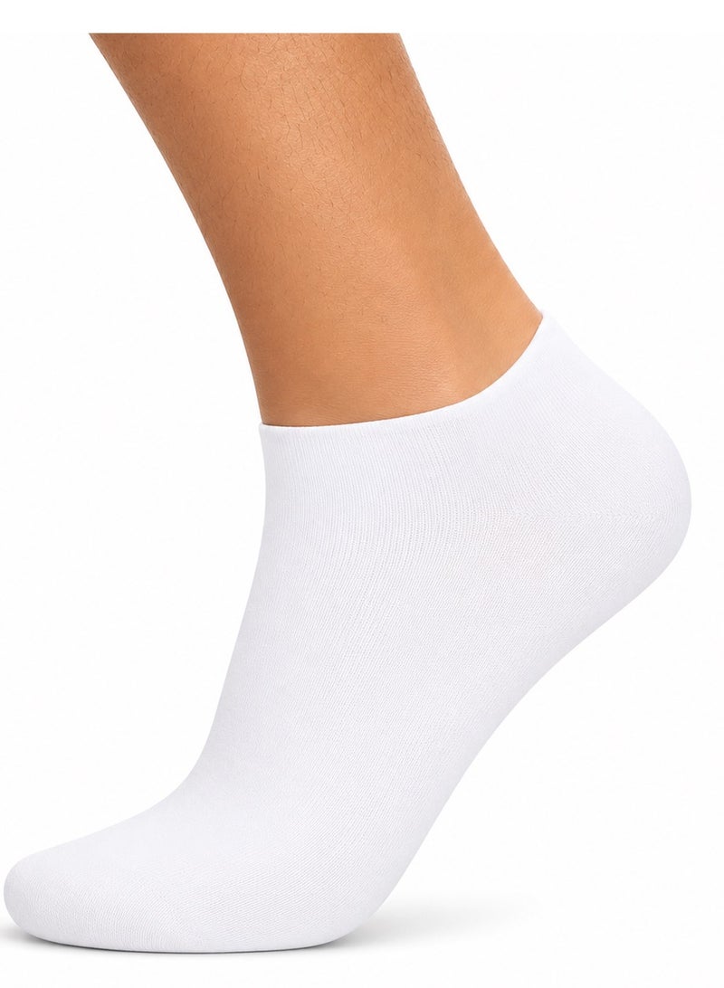 Men’s White Cotton Socks 12 Pairs - Comfortable Stretch Socks - One Size Fits Most - Image 2