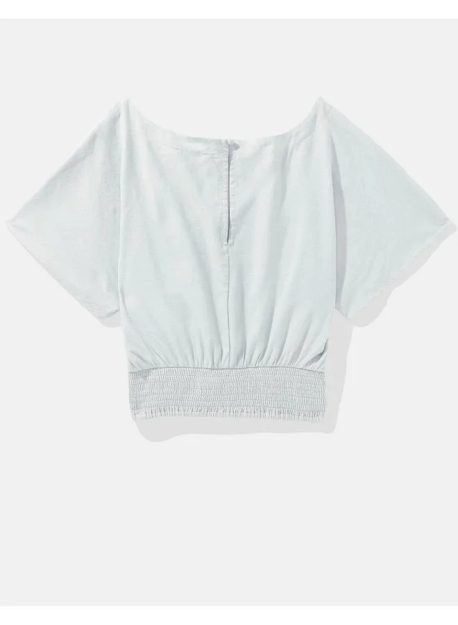 امريكان ايجل Flared Sleeve Ruched Top