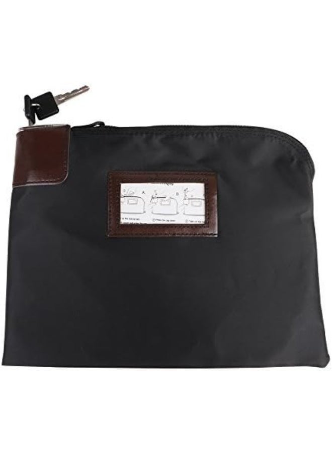 Eagle Locking Security Money Cash Register Bag Bank Deposit Bag With Locks 10.82 X 8.2 X 1.38-Inch, Black - Image 1