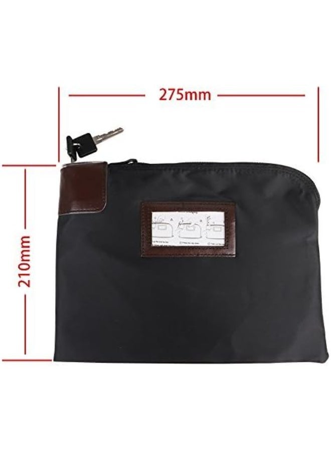 Eagle Locking Security Money Cash Register Bag Bank Deposit Bag With Locks 10.82 X 8.2 X 1.38-Inch, Black - Image 3