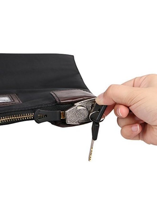 Eagle Locking Security Money Cash Register Bag Bank Deposit Bag With Locks 10.82 X 8.2 X 1.38-Inch, Black - Image 4