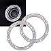 ToBeQueen Car Crystal Ring Sticker Multicolor Bling Ring Interior Emblem2 Pcs Crystal Car Decal Start Engine Ignition Button for Women Girl Rhinestone Bling Car Accessories Colorful - Image 2