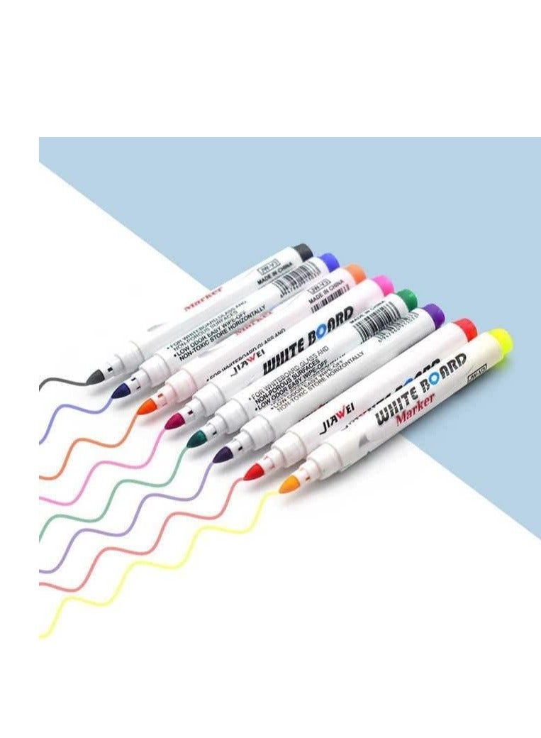 Water-based ink markers, floating water drawing pens, coloring pens that can float in water for drawing and coloring, can also be used for writing on a whiteboard, erasable and washable, 12 pieces - Image 2