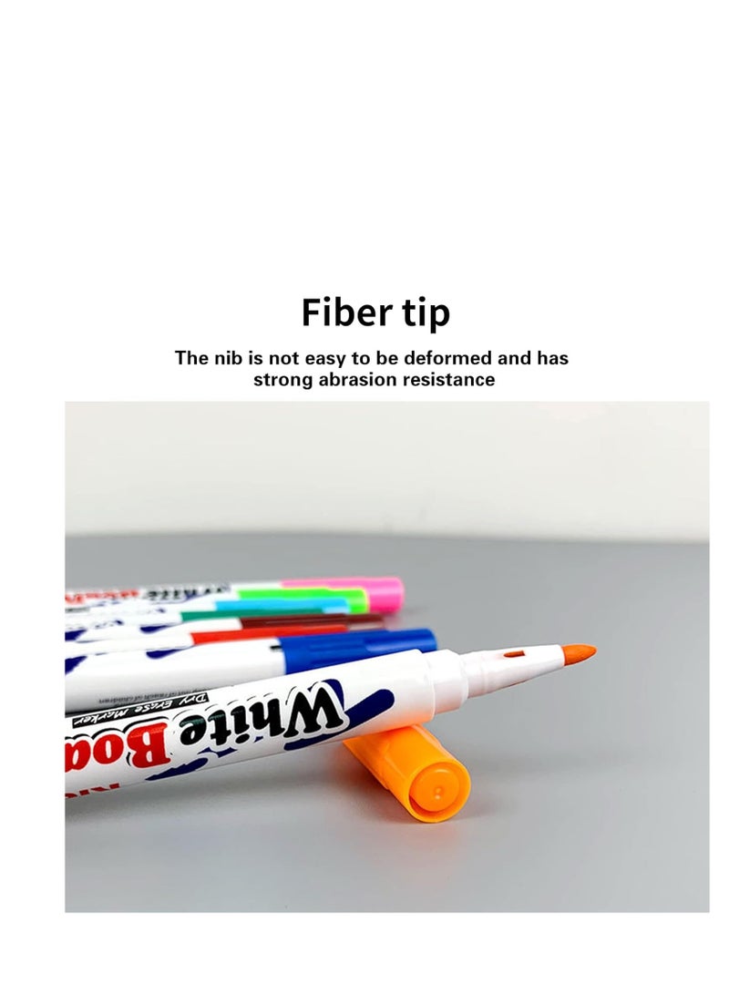 Water-based ink markers, floating water drawing pens, coloring pens that can float in water for drawing and coloring, can also be used for writing on a whiteboard, erasable and washable, 12 pieces - Image 3