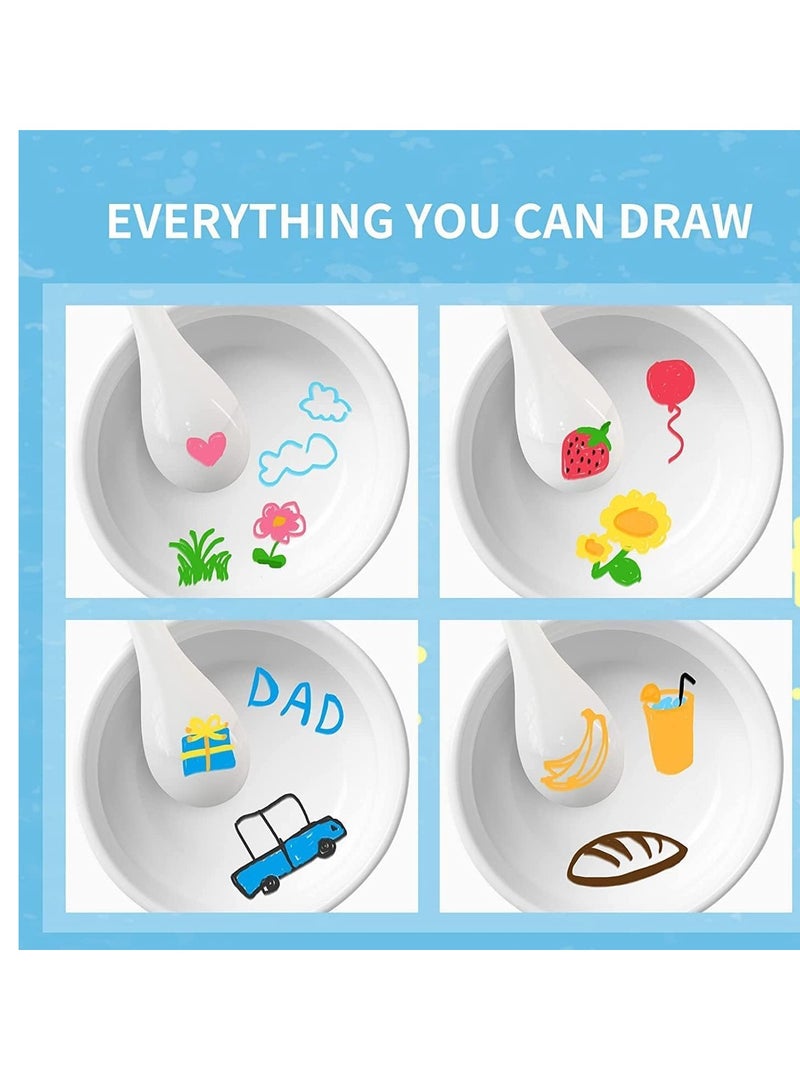 Water-based ink markers, floating water drawing pens, coloring pens that can float in water for drawing and coloring, can also be used for writing on a whiteboard, erasable and washable, 12 pieces - Image 4