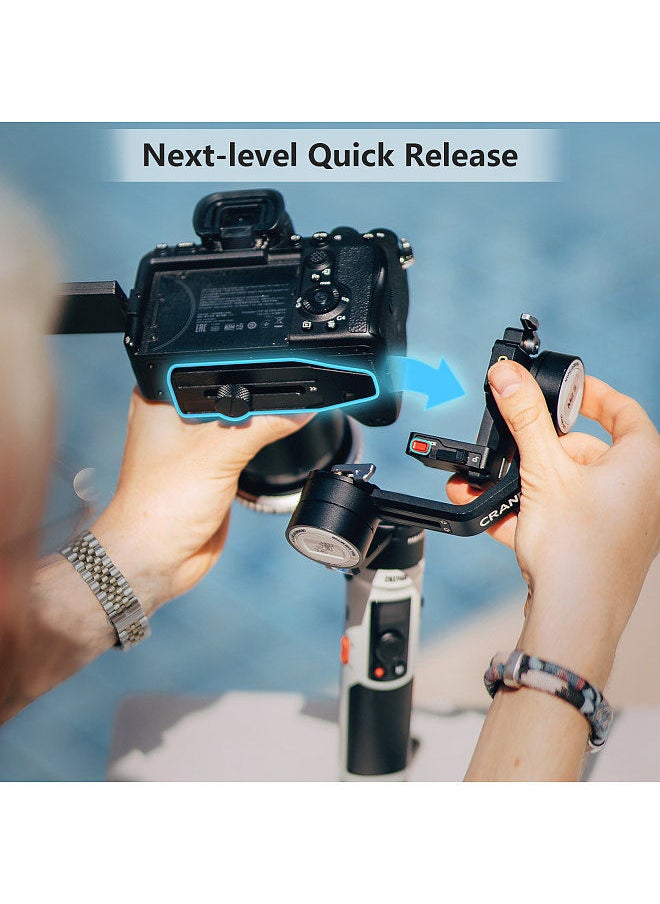 Generic - ZHIYUN CRANE-M2 S Compact Handheld 3-Axis Gimbal Stabilizer with LED Fill Light Built-in Battery PD Quick Charging for Smartphone Sports Camera Mirrorless Camera - Image 1