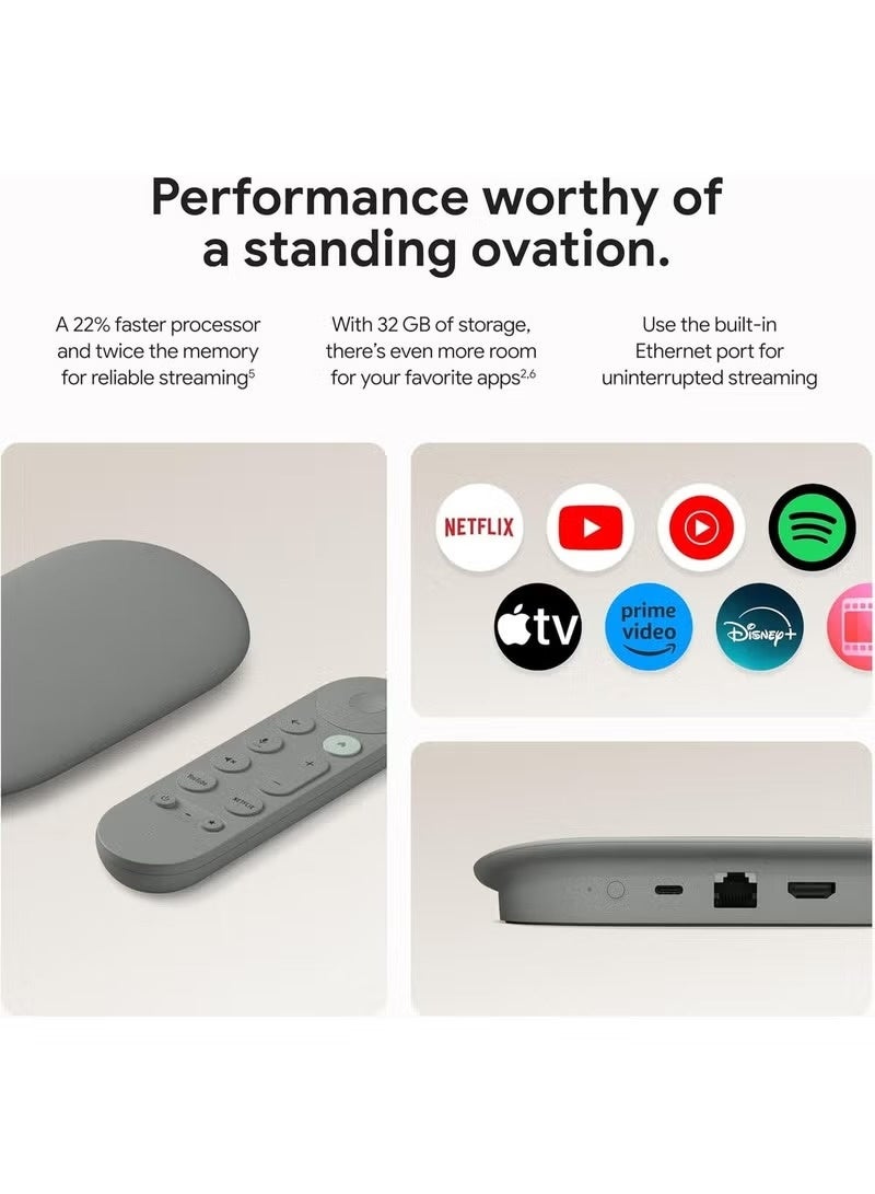 Google TV Streamer 4K - Fast Streaming Entertainment on Your TV with Voice Search Remote - Watch Movies, Shows, Live TV, and Netflix in 4K HDR - Smart Home Control - 32 GB of Storage - Hazel - Image 3