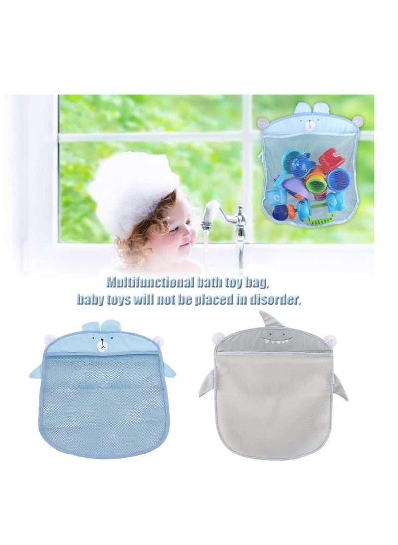SYOSI - 2 PCS Bath Toy Organizer - Mesh Bath Toy Storage Bags -Bath Toy Organiser With 4 Strong Suckers -Easy Storage of Bath Toys and Other Bathroom Items 39x35cm - Image 1