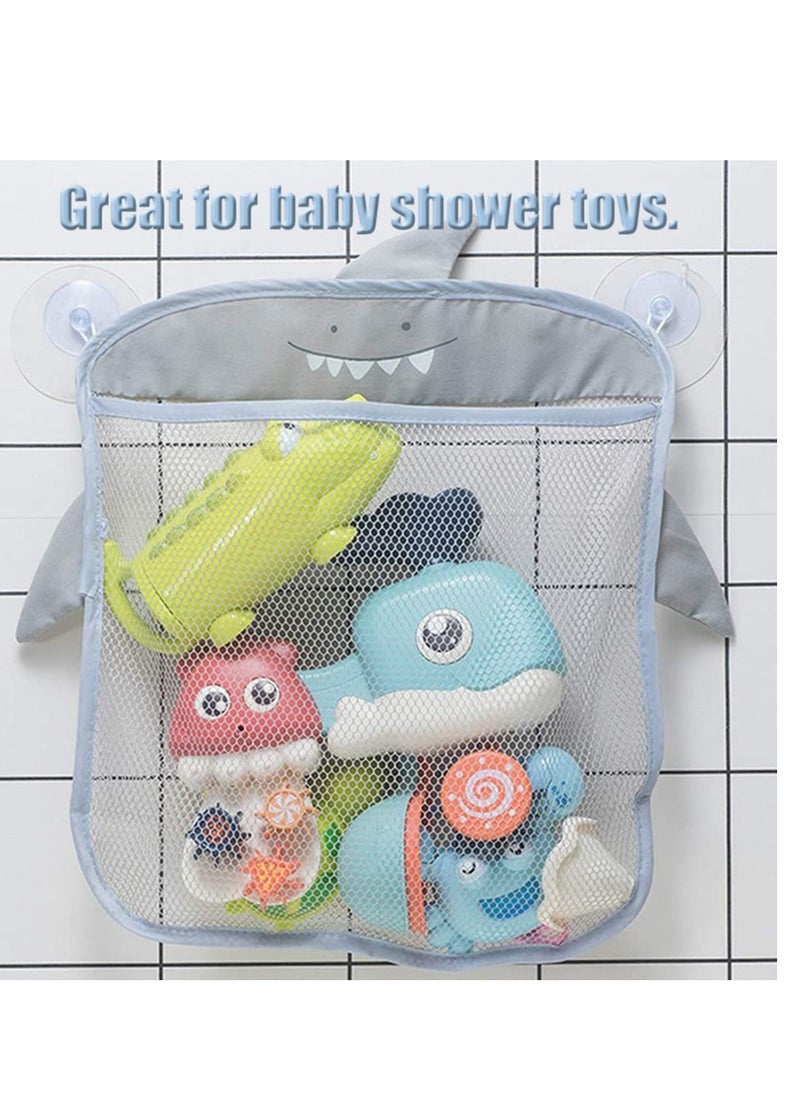 SYOSI - 2 PCS Bath Toy Organizer - Mesh Bath Toy Storage Bags -Bath Toy Organiser With 4 Strong Suckers -Easy Storage of Bath Toys and Other Bathroom Items 39x35cm - Image 1