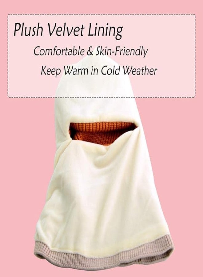 قبعة شتوية للأطفال من ريتشمن، قبعة للأطفال بغطاء للأذنين مع وشاح، قبعة صوفية للأطفال الصغار بأذني دب كرتونيتين وقبعة قرد صوفية (من عمر سنة إلى 6 سنوات) (لون كحلي) - Image 5