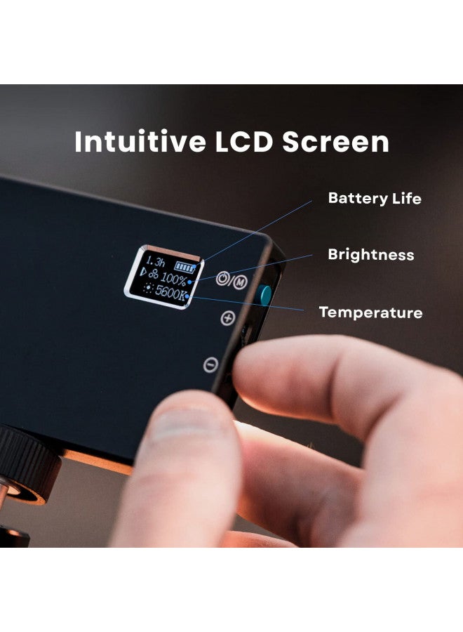 Lume Cube لوحة إضاءة LED ثنائية اللون Lume Cube ميني لكاميرات DSLR الاحترافية | لوحة ميني قابلة للتعديل، شاشة LCD | إضاءة للصور والفيديو، عمر بطارية طويل | تناسب سوني، نيكون، كانون، فوجي، باناسونيك - Image 4