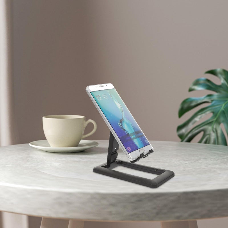 3 Pcs Foldable Desktop Phone Stand Set For Mobile Phones Black For Streaming Office - Image 5