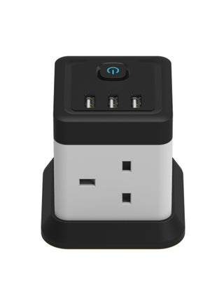UK Power Cube Socket with 3 USB Charging Ports - view 5