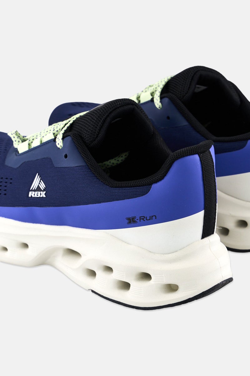 RBX Men Brand Logo Lace Up Hiking Shoes, Navy - Image 2