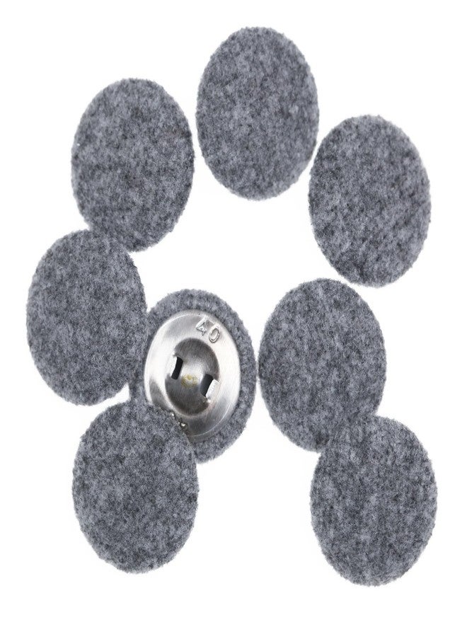 MASONEE 10PCS Fabric Cloth Covered Buttons with Metal Shank - Suits, Gowns, Blouses, Tuxedo, Sweaters - Grey, 20mm - Image 1