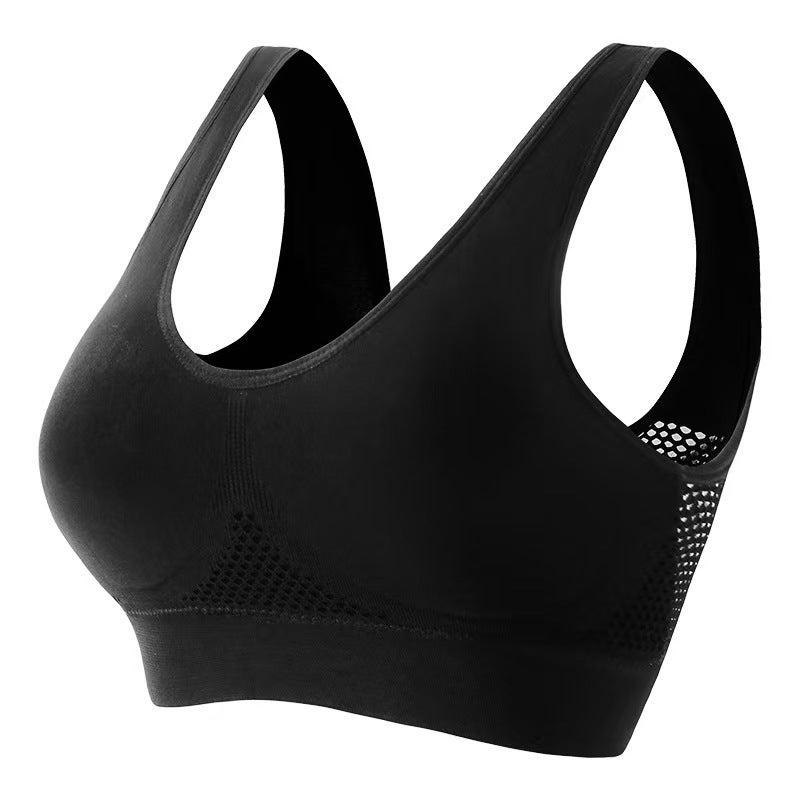 Sportbra Grid Hollow Breathable Sports Bra Plus Size Yoga Running Sports Underwear For Women - Image 1