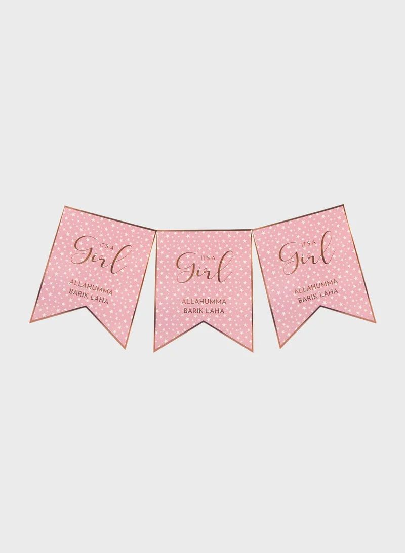 Peacock Supplies Baby Girl Bunting