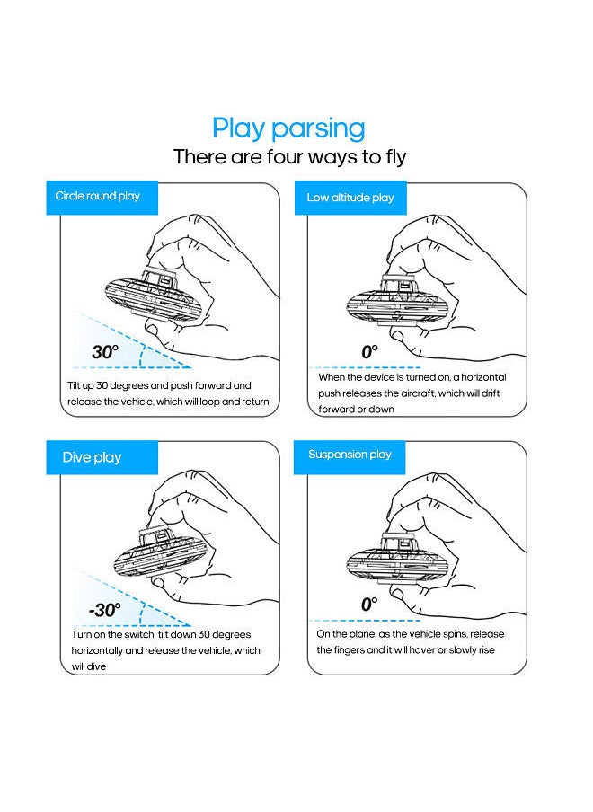 Generic - UFO Fingertip Upgrade Flying Spinner Decompression Toy For Adult and Kids (Blue) - Image 1