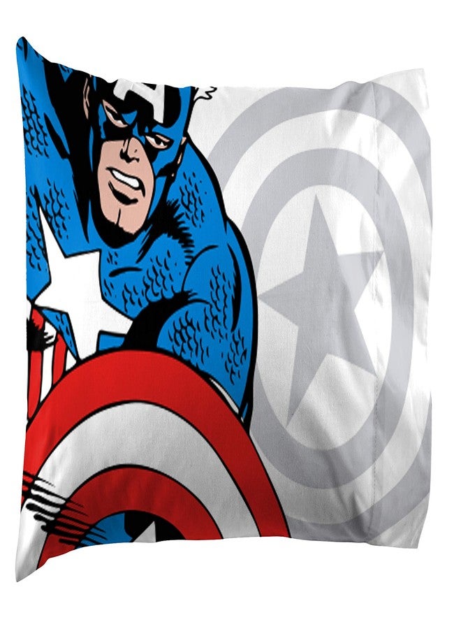 Jay Franco Kids Sheet Cartoon Set with Fitted, Flat Sheets & Pillow Cover - Ultra-Soft Bedding with Pillowcase for Room Decor, White - Avengers, 3 Piece Twin - Image 2
