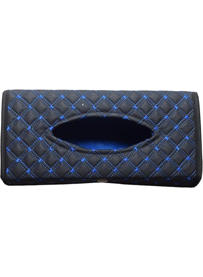 سي جي اس حامل مناديل قابل للطي من الجلد الصناعي للسيارة، مناسب للمنزل والمكتب. - Image 1