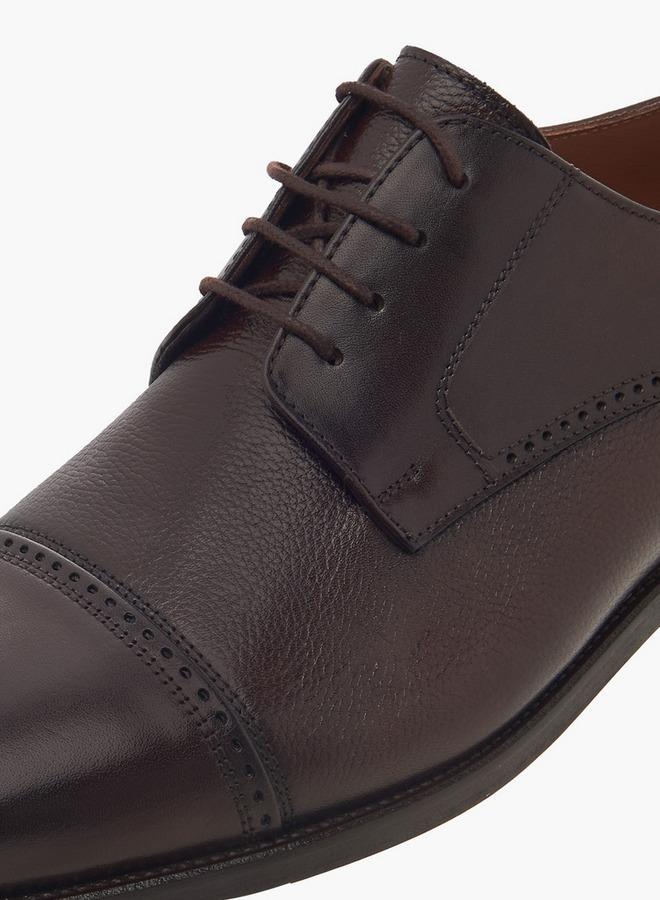 DUCHINI Men Lace-Up Leather Derby Shoes - Image 4