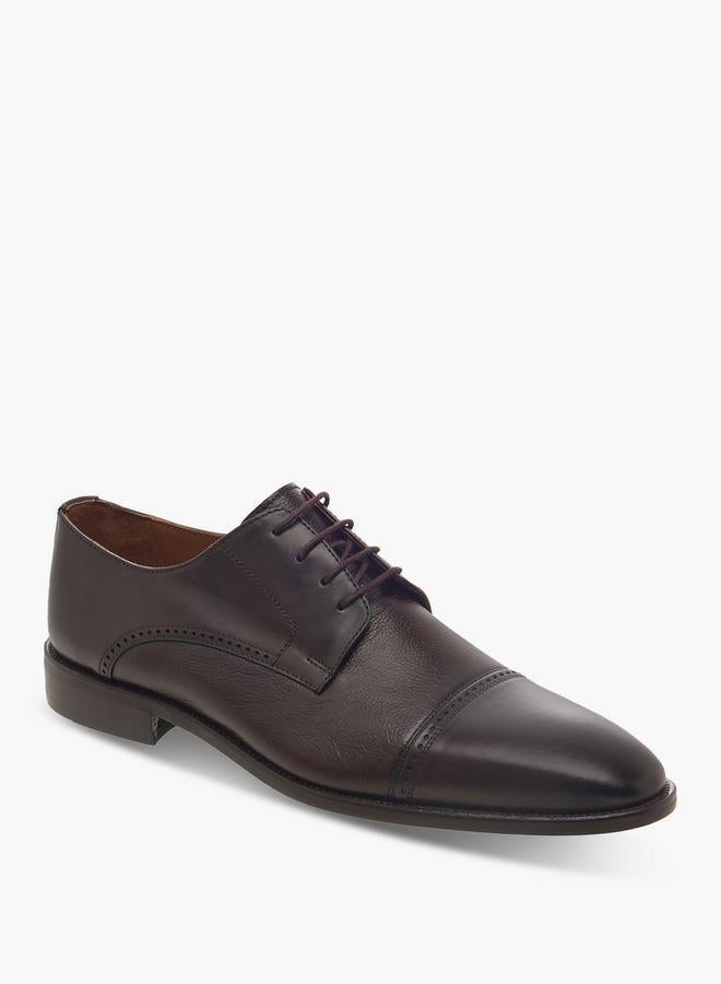 DUCHINI Men Lace-Up Leather Derby Shoes - Image 2