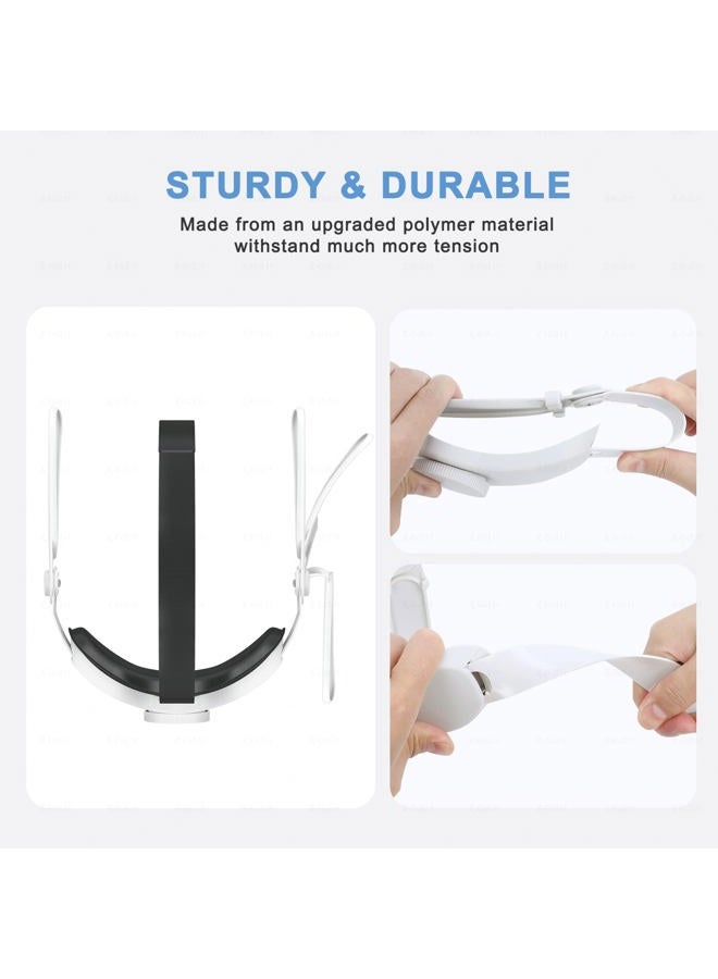 SUPERUS Head Strap & Silicone Face Cover Pad Compatible with Oculus/Meta Quest 2 Accessories, Enhanced Comfort, and Keep Your VR Headset Sweat-Free (Black) - Image 3